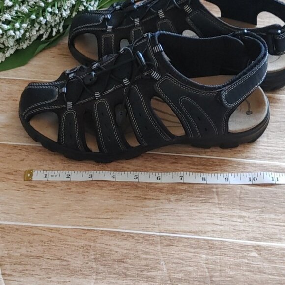 Anthony Luca Italy men size 43 black velcro breathable shoes EUC hiking - Picture 11 of 11